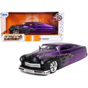 Jada 32305 1951 Mercury Purple With Black Flames Bigtime Muscle 124 Di