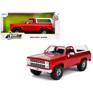 Jada 31594 1980 Chevrolet Blazer K5 Off Road Metallic Red And White Ju