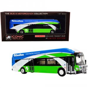 Iconic 87-0235 New Flyer Xcelsior Xn40 Transit Bus With Bike Rack 10 O