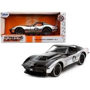 Jada 32775 1969 Chevrolet Corvette Stingray Zl-1 6 Black And Silver Bi