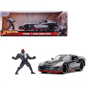 Jada 31750 2008 Dodge Viper Srt10 Dark Gray With Venom Diecast Figurin