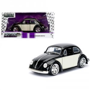 Jada 99021 1959 Volkswagen Beetle Black And Cream Bigtime Kustoms 124 