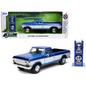 Jada 32309 1979 Ford F-150 Custom Pickup Truck Candy Blue And White Wi