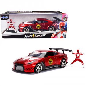 Jada 31908 2009 Nissan Gt-r (r35) Candy Red And Red Ranger Diecast Fig