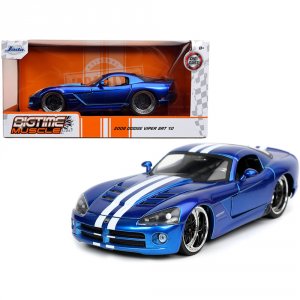 Jada 32726 2008 Dodge Viper Srt 10 Candy Blue With White Stripes Bigti