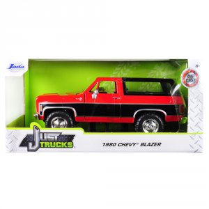 Jada 31593-MJ 1980 Chevrolet Blazer K5 Red And Black Just Trucks 124 D