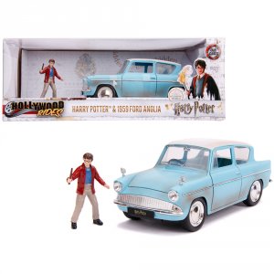 Jada 31127 1959 Ford Anglia Light Blue (weathered) With Harry Potter D