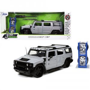 Jada 32310 Hummer H2 Gray With Extra Wheels Just Trucks Series 124 Die