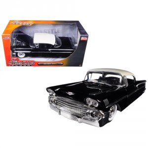 Jada 98895 1958 Chevrolet Impala Black Showroom Floor 124 Diecast Mode