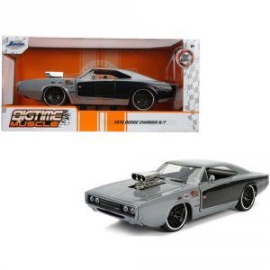 Jada 31668 1970 Dodge Charger Rt With Blower Gray Metallic And Black B