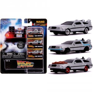 Jada 31583 Back To The Future Time Machine 3 Piece Set Nano Hollywood 