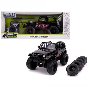 Jada 31560 2007 Jeep Wrangler Black With Extra Wheels Just Trucks Seri