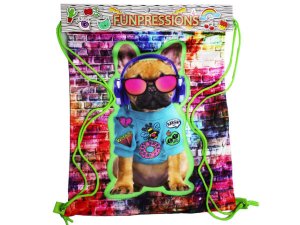 Bulk FB787 Funpressions Rad Bulldog Drawstring Backpack