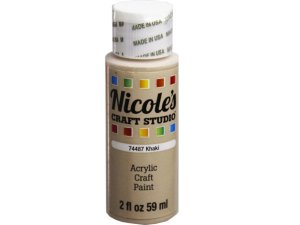 Bulk CH787 Nicoles 2 Oz Acrylic Craft Paint In Khaki