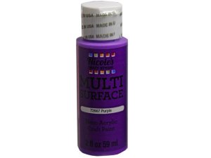 Bulk CH762 Nicoles 2 Oz Acrylic Multi Surface Craft Paint In Neon Purp