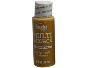 Bulk CH751 Nicoles 2 Oz Acrylic Multi Surface Craft Paint In Metallic 