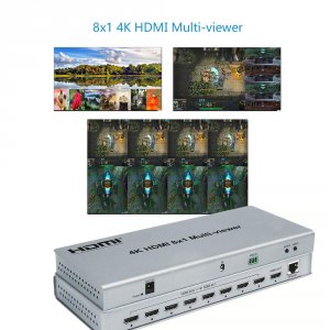 Xolorspace QV801 8x1 4k Hdmi Quad Multiviewer 8 Hdmi Screen Splitter W