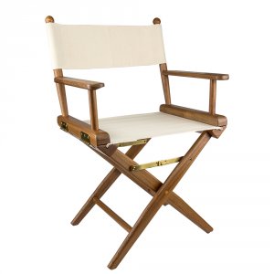 Whitecap 60044 Director39;s Chair Wnatural Seat Covers - Teak