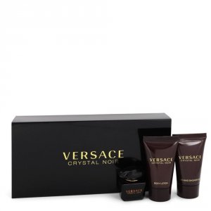 Versace 457060 Crystal Noir Gift Set - .17 Oz Mini Edt + .8 Oz Shower 