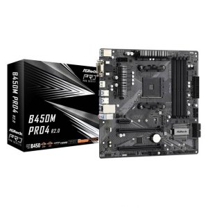 Asrock B450M PRO4 R2.0 B450m Pro4 R2.0 Socket Am4 Amd B450 Ddr4 Sata3u