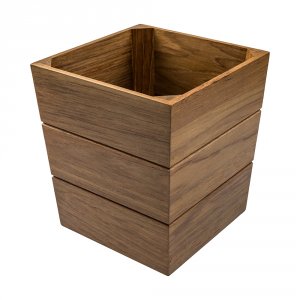 Whitecap 63100 Large Waste Basket - Teak