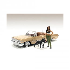 American 76376 Lowriderz Figurine Iv And A Dog For 124 Scale Models By