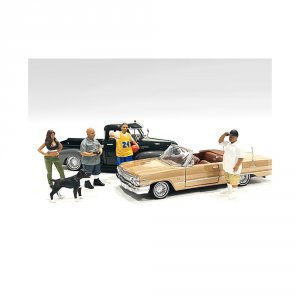 American 76373-76374-76375-76376 Lowriderz And A Dog 5 Piece Figurine 