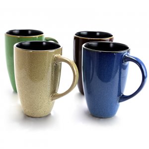 Gibson 76978.01 Home Earth Jewels 17.5 Oz Mugs Set, Set Of 4 Assorted 