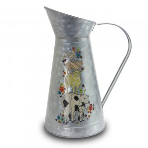 Urban 122897.01 Life On The Farm 1.05 Gallon Metal Pitcher With Farm P