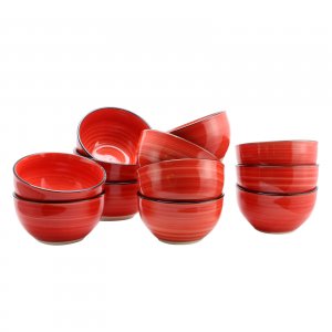 Gibson 107255.01 Home Color Vibes 12 Piece 5 Inch Stoneware Bowl Set I