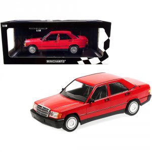 Minichamps 155037000 1982 Mercedes Benz 190e (w201) Red Limited Editio