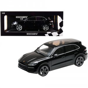 Minichamps 155066070 2017 Porsche Cayenne Turbo S Black Limited Editio