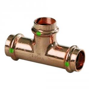 Viega 77442 Propress 1-14 Copper Tee - Triple Press Connection - Smart