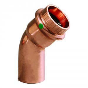 Viega 77058 Propress 1 - 45deg; Copper Elbow - Streetpress Connection 