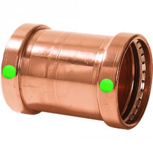 Viega 20743 Propress 2-12 Copper Coupling Wo Stop - Double Press Conne