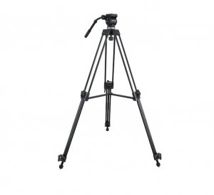 Varizoom VZ-TK75A Video Camera Tripod Aluminum W Fluid Head Carry Case