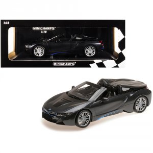 Minichamps 155027030 2018 Bmw I8 Roadster Dark Gray Metallic Limited E