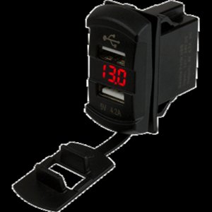 Seadog 426527-1 Sea-dog Dual Usb Rocker Switch Style Voltmeter Whidden