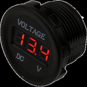 Seadog 421615-1 Sea-dog Round Voltage Meter - 6v-30v