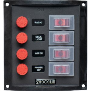 Seadog 424016-1 Sea-dog Splash Guard Switch Panel Vertical - 4 Switch