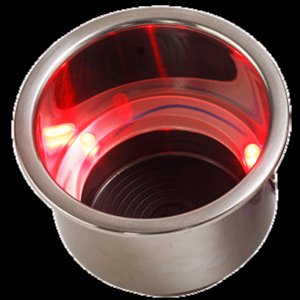 Seadog 588071-1 Sea-dog Led Flush Mount Combo Drink Holder Wdrain Fitt