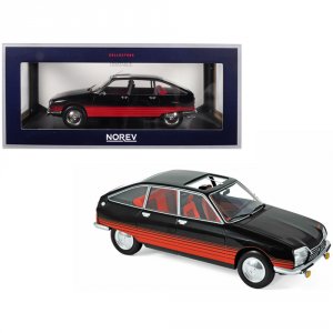 Norev 181626 1978 Citroen Gs Basalte With Sunroof Open Black And Red D