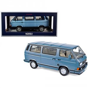 Norev 188544 1990 Volkswagen Multivan Bus Light Blue Metallic 118 Diec