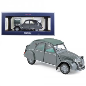 Norev 181499 1957 Citroen 2cv Azl Malle Bombee Grey 118 Diecast Model 