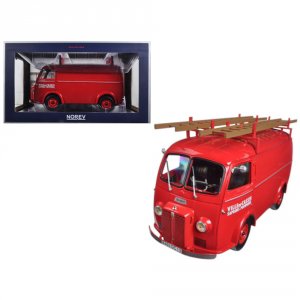 Norev 184707 1955 Peugeot D4a With Ladders Pompiers 118 Diecast Model 