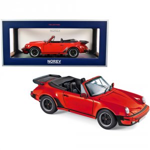 Norev 187664 1987 Porsche 911 Turbo Cabriolet Red 118 Diecast Model Ca