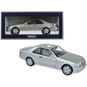 Norev 183446 1997 Mercedes Benz Cl600 Coupe Metallic Silver 118 Diecas