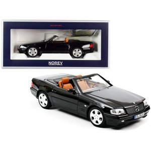 Norev 183750 1999 Mercedes Benz Sl 500 Convertible Black 118 Diecast M