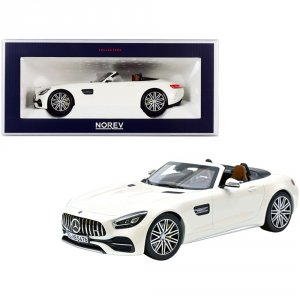 Norev 183744 2019 Mercedes-amg Gt C Roadster White Metallic 118 Diecas