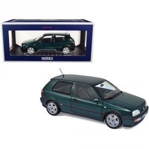 Norev 188437 1996 Volkswagen Golf Vr6 Green Metallic 118 Diecast Model